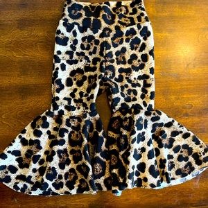 Cheetah print bell bottoms!